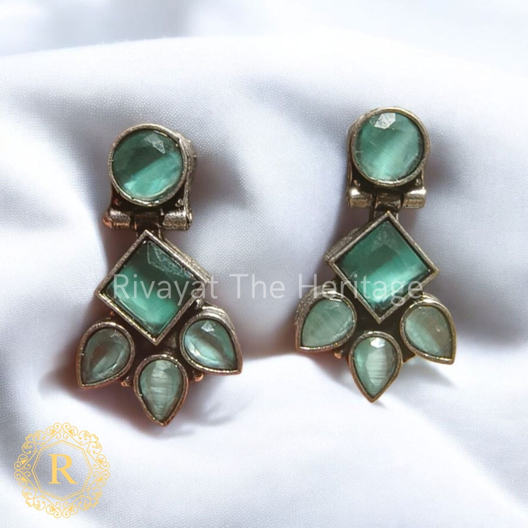 Elegant Green Kundan Drop Earrings – Neelamra by Rivayat