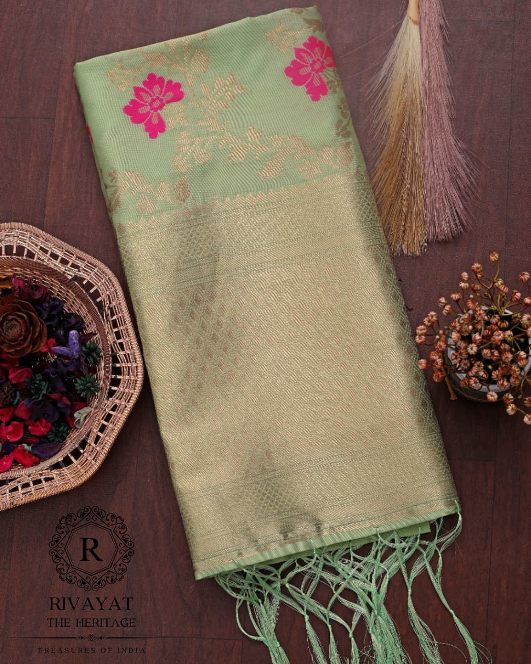 Navdurga Banarsi Floral Dupatta