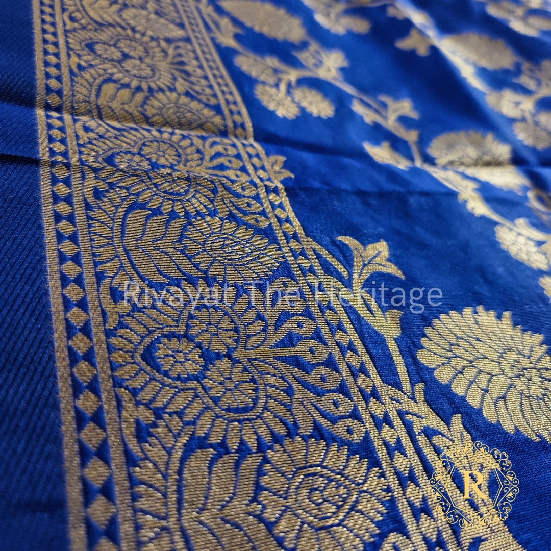 Navdurga – Blue Banarasi Silk Dupatta | Intricate Zari Weave