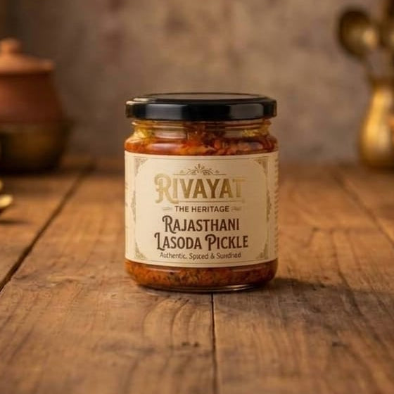 Rajasthani Lasoda Pickle – Tangy & Spicy Homemade Delight | Traditional Sun-Dried Pickle